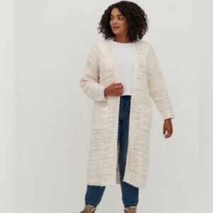 Torrid Chunky Duster|Open Front
Sweater|Long Cardigan|Sz 0|Cream